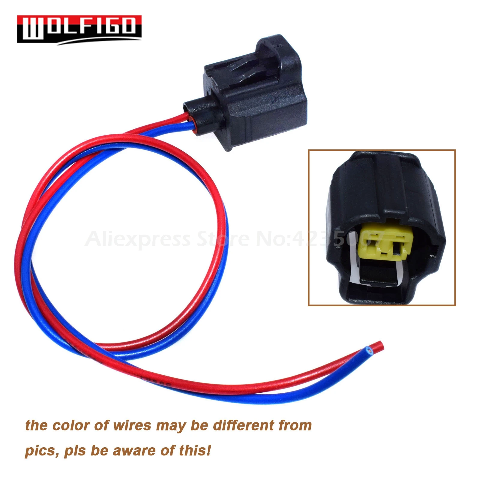 

WOLFIGO New 1 PC / 5PCS Coolant Temperature Sensor 2-Way Connector Pigtail Harness Wire for Toyota 158-0421,1P1562,WPT-206