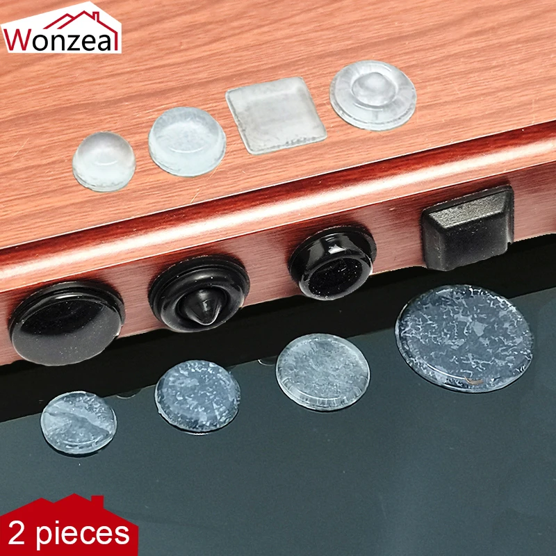 Various Size Cabinet Door Bumper Of Silicone Material For Kitchen Self-adhesive Furniture Damper Rubber Pad Stop Bed Barriers