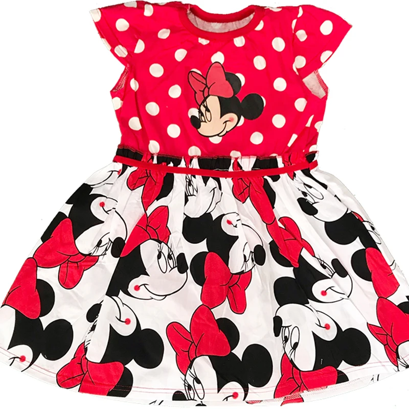 

Girls Summer Dress Cartoon Print Minnie Dress Baby Girl Costume Princess Christmas Party Cute Tutu Dress 2-6Y Kids Clothing