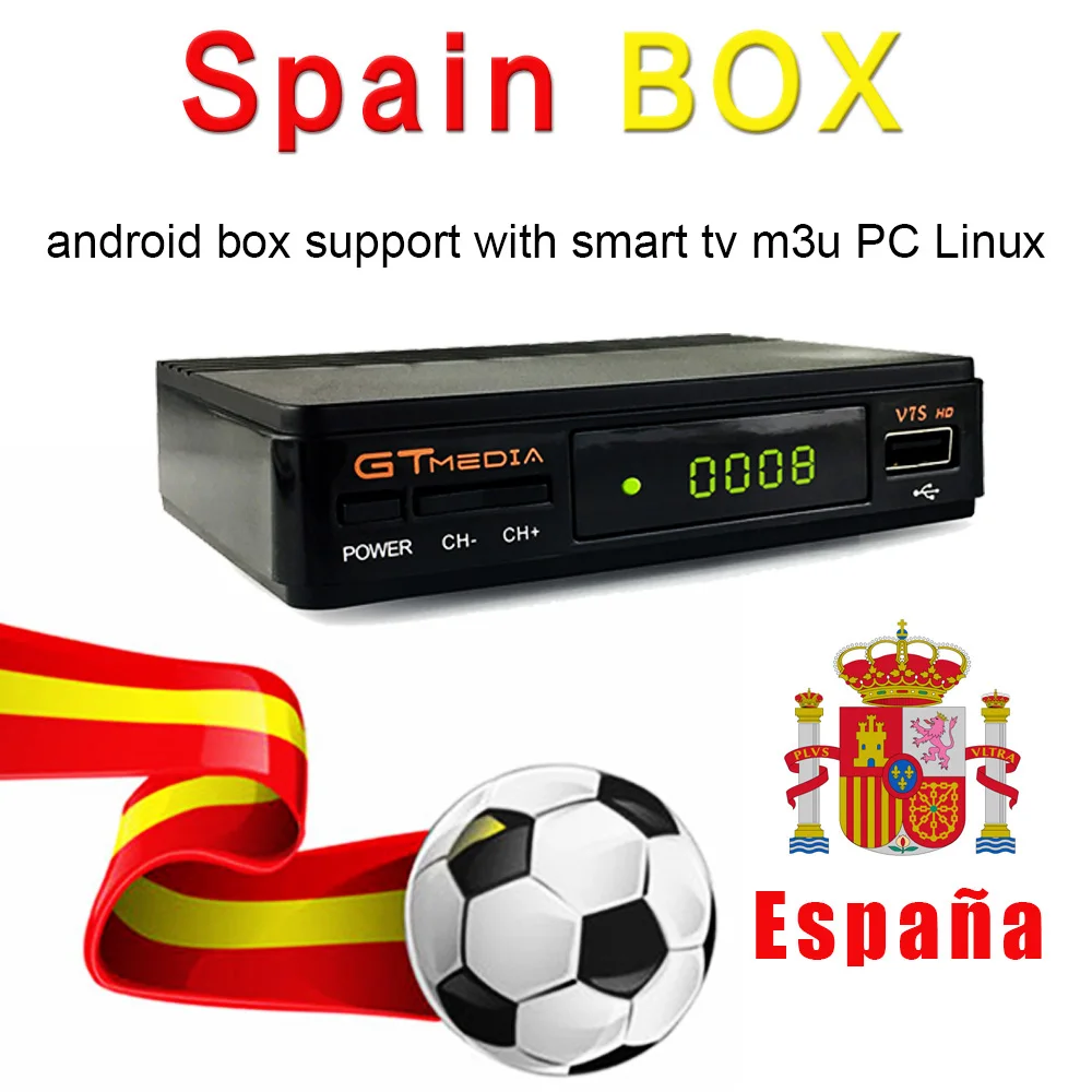 

Spain android support Europe Spain Germany Portugal Sweden Arabia with m3u smart TV enigma2 Linux PC TV box