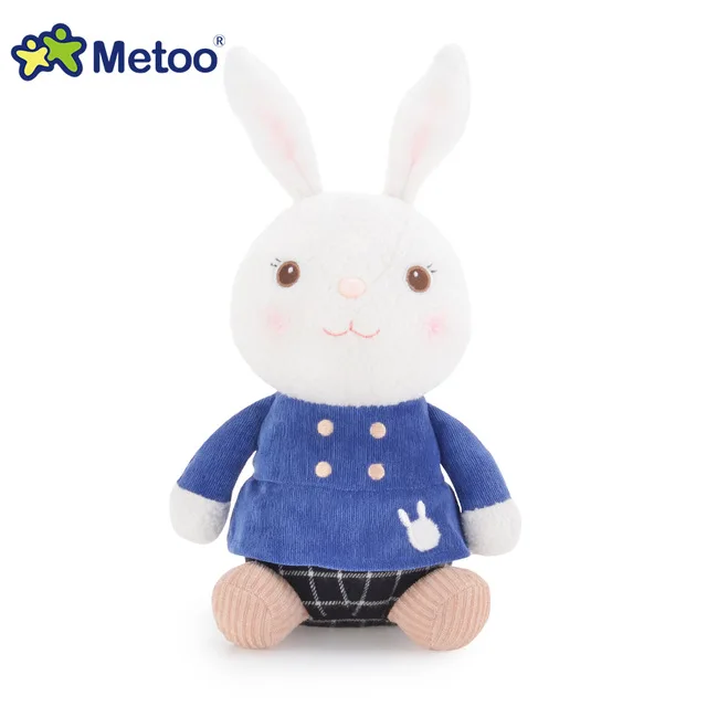 В штучной упаковке Metoo Кукла Kawaii плюшевая мягкие игрушки в виде животных с плюшевой набивкой для малышей и детей постарше, игрушки для детей, для мальчиков и девочек, для дня рождения, Рождества, ангел кролик - Цвет: 27cm  N