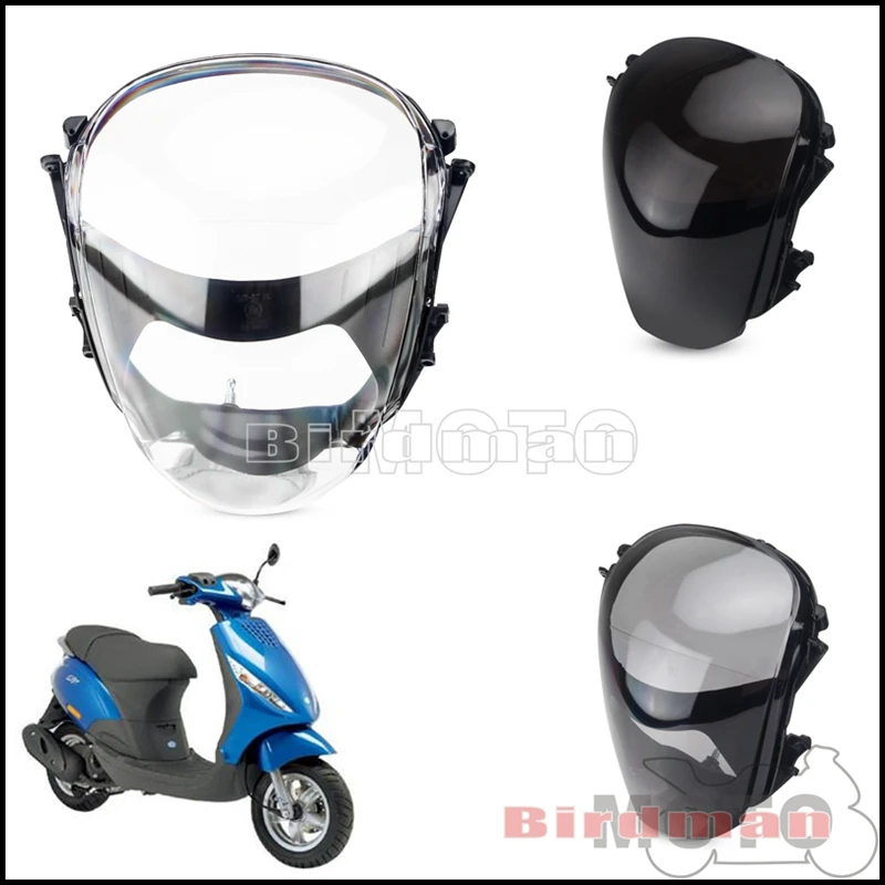 en gang Sidst Ooze Motorcycle Head Light Glass Cover Mask For Zip 50 100 125 2t 4t Fast Rider  93-17 Scooter Headlamp Protection Front Light Shade - Headlight Bracket -  AliExpress