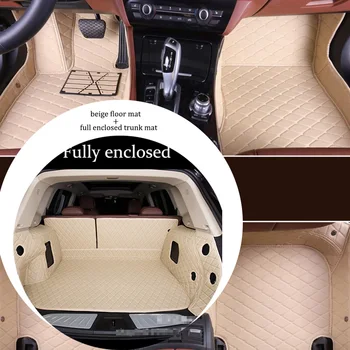 

Custom car floor mat and trunk mat fit for HONDA Accord City Civic CRV CRZ Crosstour Elysion Fit Car Accesstories Leather Mat