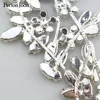 Ab Crystal rhinestone applique Welding flower patch sew on Wedding dress sleeves accessories YH Z013 ► Photo 2/6