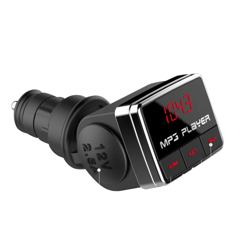 BT10 автомобильный Bluetooth беспроводной MP3-плеер fm-передатчик автомобильный Bluetooth комплект громкой связи ЖК-экран поддержка навигации Голосовая трансляция - Название цвета: black