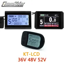 Lcd3 ebike display lcd8hu kt lcd medidor de bicicleta elétrica lcd5 para kt controlador inteligente 52v 48v 36v painel lcd plugue à prova dwaterproof água