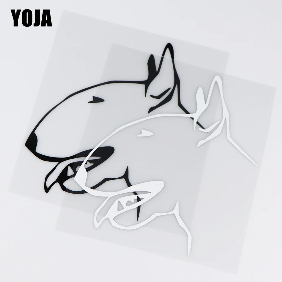 YOJA 15X17.6CM I Love My Bull Terrier Car Sticker Vinyl Decal Lovely  Cartoon Animal ZT2-0025 - AliExpress
