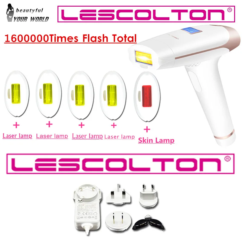 T009i-1600000 pulses Lescolton 1600000 импульсов Перманентный IPL эпилятор электрический Фотоэпилятор для женщин безболезненный лазерный эпилятор - Цвет: T009i-1600000 pulses