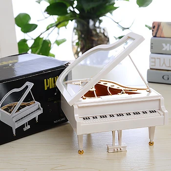 

Small Piano Music Box Romantic Classic Piano Model Decoration Piano Musical Box Christmas Birthday Gift Home Decor