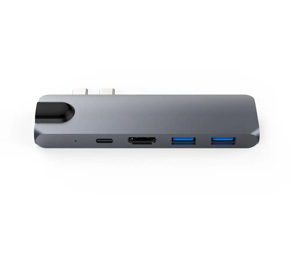 USB C концентратор type-c Thunderbolt 3 адаптер к HDMI 4K RJ45 Gigabit Ethernet с 1000 Мбит/с USB 3,0 USB-C порт зарядного устройства для Macbook Pro
