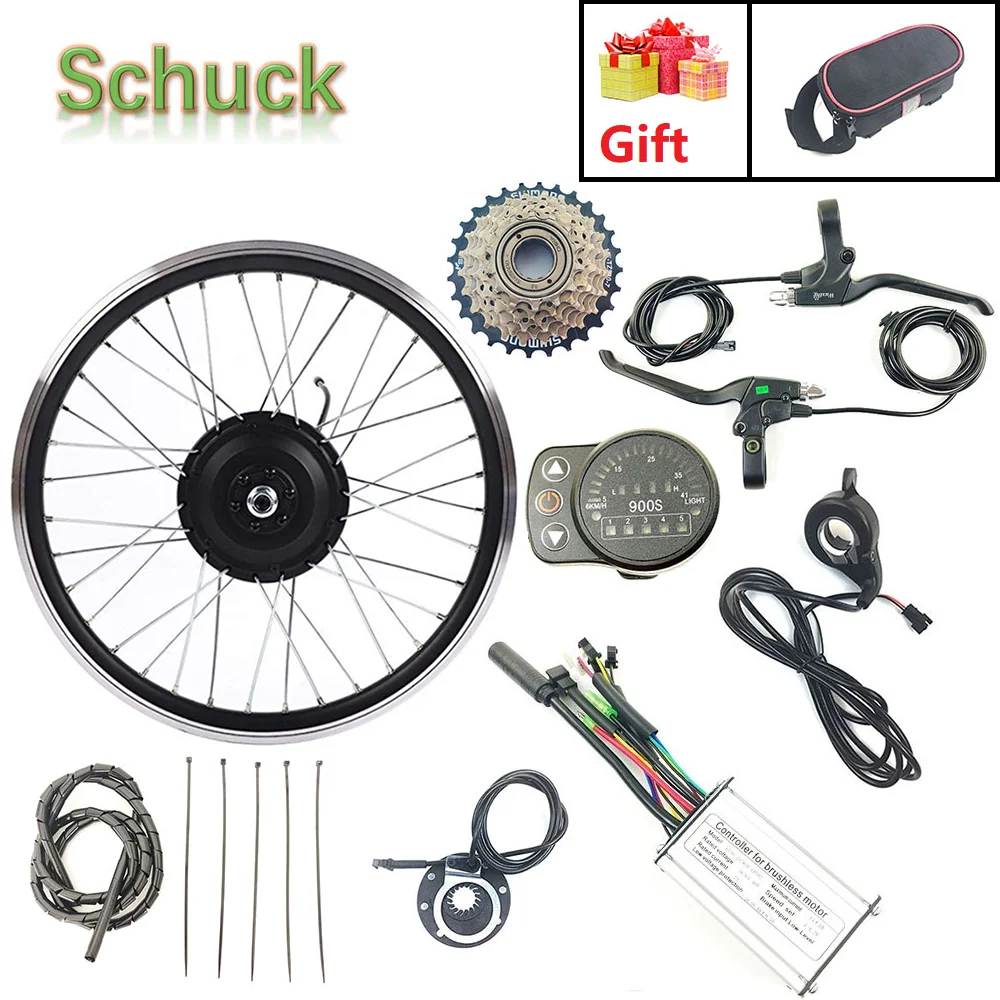 ^Cheap Schuck Electric Bicycle Conversion kit Rear Motor Wheel with KT LED900S Display 36V 250W Electric Bicycle Motor