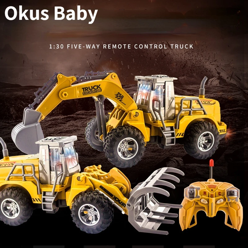 

1:30 4CH /5CH RC Engineering Truck Excavator Bulldozer Simulation Model Car Boy Toy Wireless Remote Control