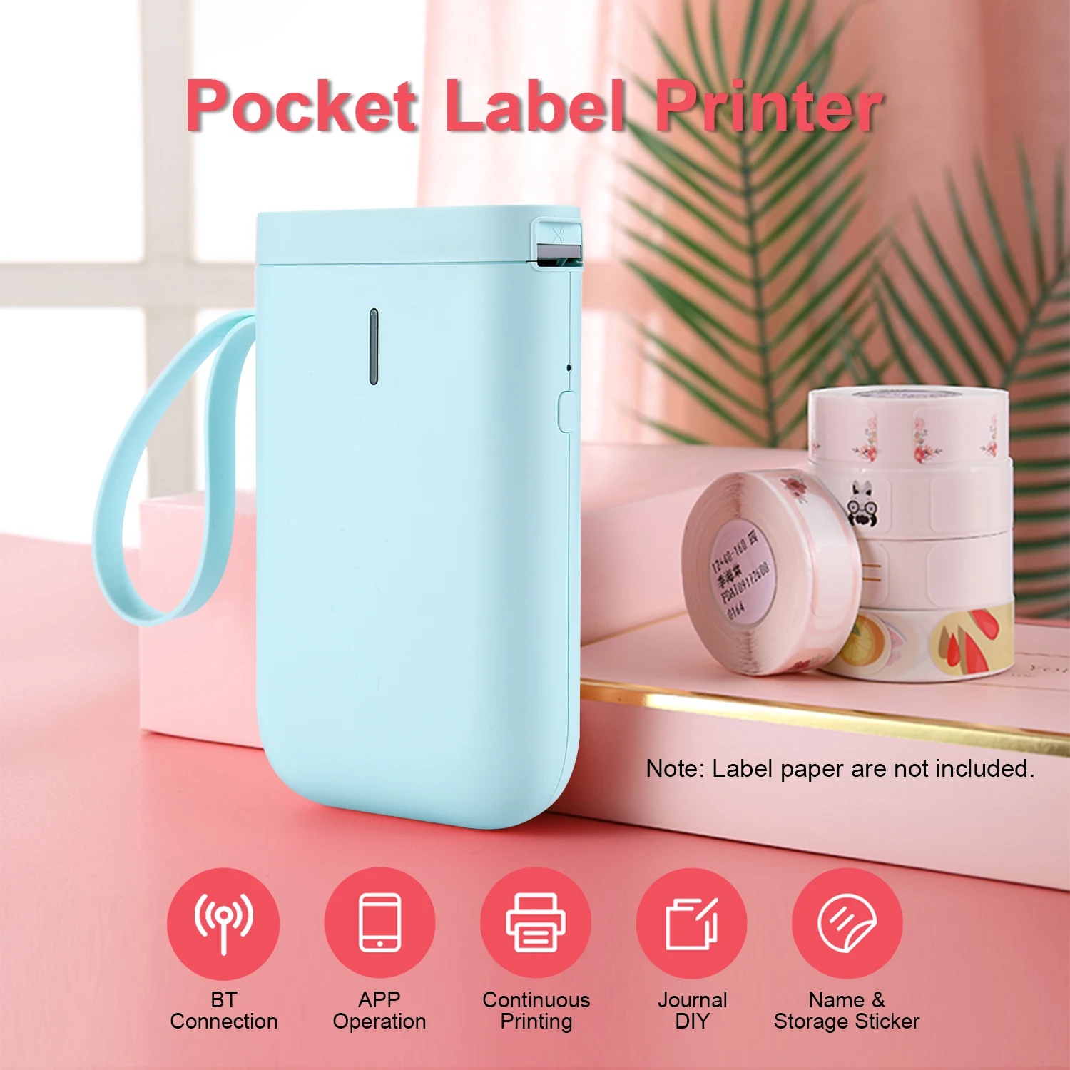 Portable thermal printer Handheld Thermal Label Printer Wireless BT Maker Sticker Machine for 4.0 connection | Компьютеры и офис