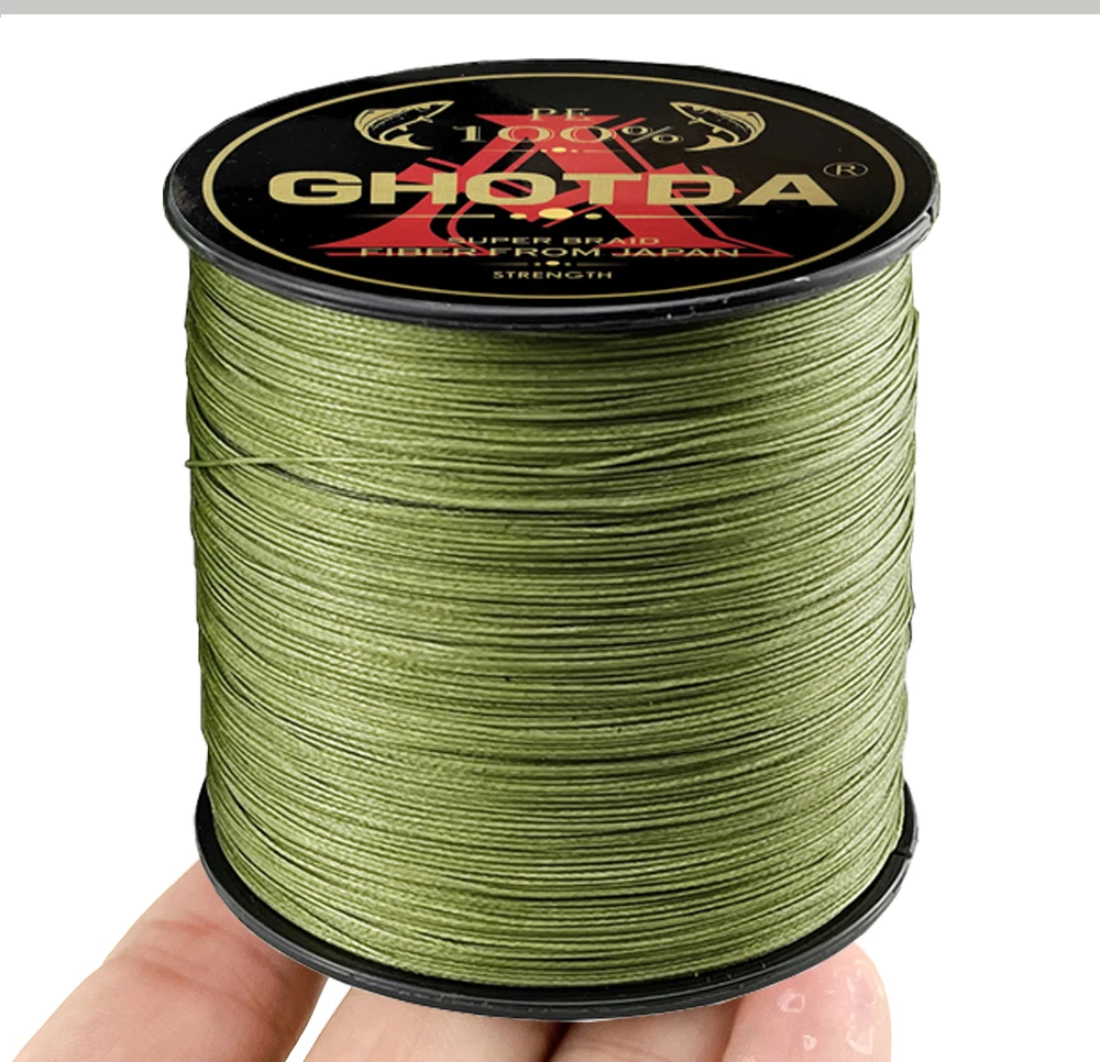 GHOTDA Hohe Dichte Spinnt Angelschnur 4 Stränge 300M 100M Multifilament PE Geflochtene Draht Guss Stange Meer Angeln getriebe Zubehör – Detail 13