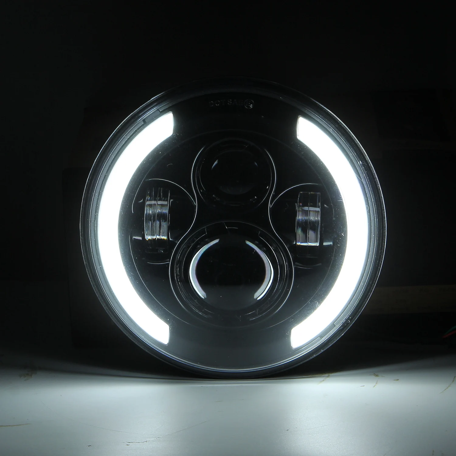 Для Jeep Wrangler JK LJ TJ CJ 7 дюймов круглый светодиодный фары Halo Angle Eyes
