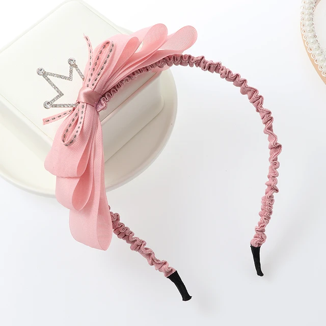 Cute girl hairbands bow Hair bands headwear with tooth non-slip hair band hair accessories Korean girl baby hair band Headdress style-4