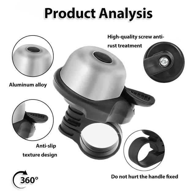 360° Electric Scooter Bell Universal Horn Outdoor Cycling Bicycle Bell Ringtone Crisp For Nextdrive M365 Ninebot ES1 ES2 ES3 2