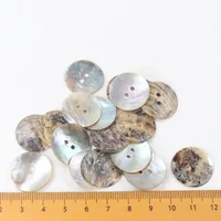 50PCS 20/18/15/12/10mm Natural Shell Sewing Buttons Color Japan Mother of Pearl MOP Round Shell 2 Hole Button Sewing Accessories 1