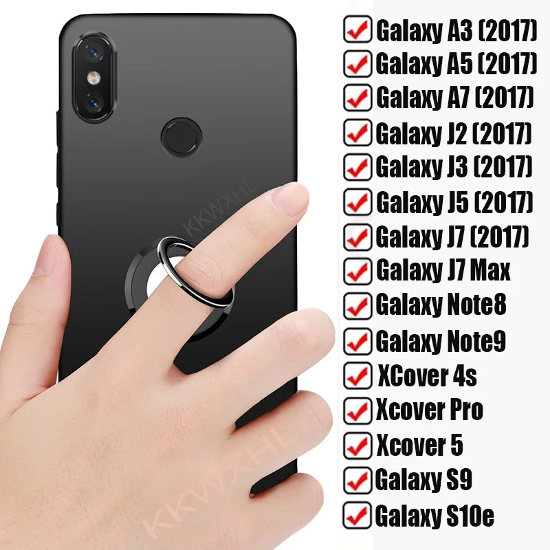 Для Samsung Galaxy A7 A5 A3 (2017) J2 J3 J5 J7 Max Note8 Note9 XCover 4s 5 Pro S9 S10e задняя кольцо-держатель для