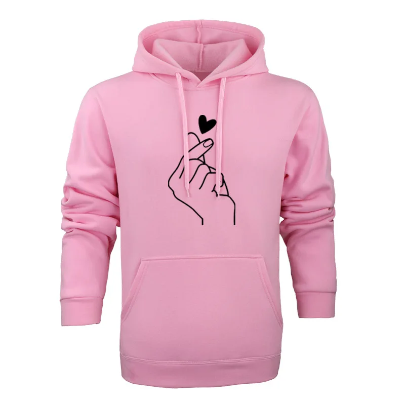 Толстовка мужская с длинным рукавом свитшот принтом сердечек в стиле Харадзюку