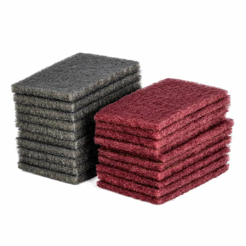 

Scrubbing pad 20 pieces of flocking industrial scouring pad 15 x 10 x 0.7 cm nylon polishing pad for kitchen cleaning