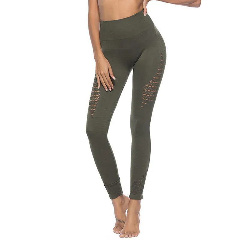 

2019 Hot 1 Pcs Women High Waist Seamless Pants Leggings Stretchy for Running Sports CGU 88