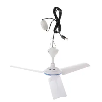 

DC 5V Ceiling Fan Air Cooler Portable USB Fans for Bed Camping Outdoor Mini Hanging Camper Tents Hanger Fan