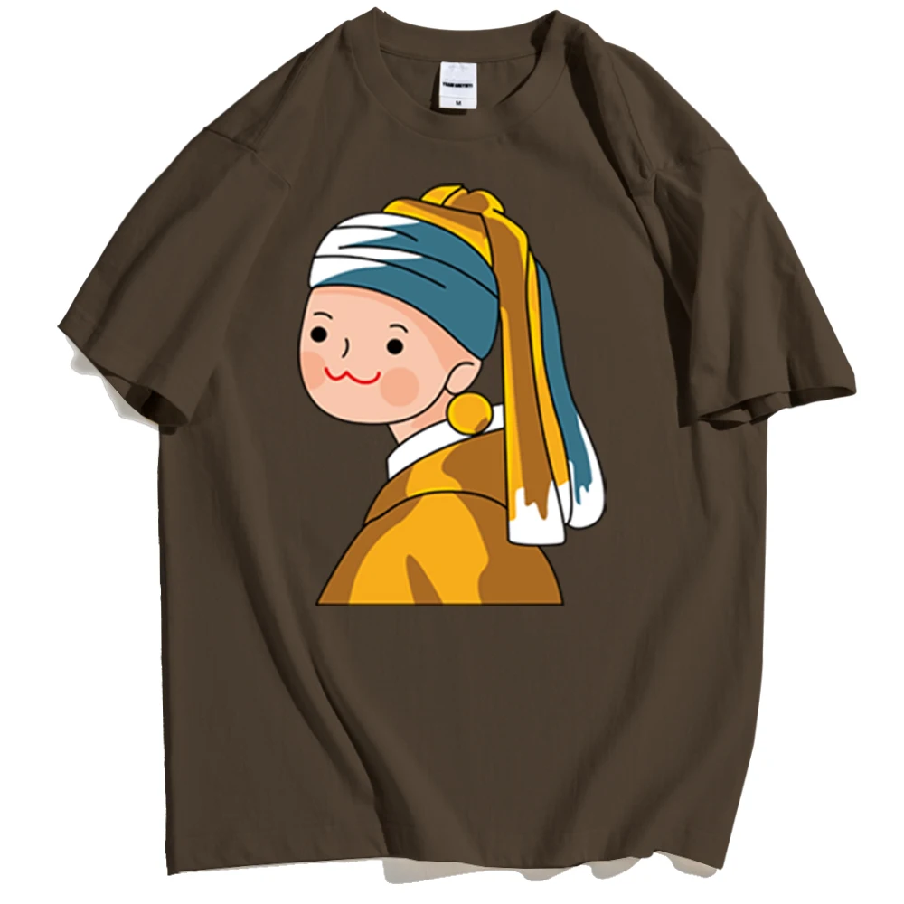 

Cute Little Girl T-shirts Cartoon Personality Printing Tshirts Male Crewneck Harajuku Tee Top For Man Retro Hip Hop T Shirt Men