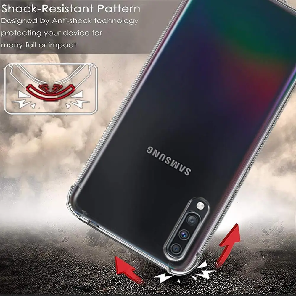 1000 штук подушка безопасности противоударный чехол для samsung Galaxy A10 A20 A20E A30 A40 A40S A50 A60 A70 A80 A90 M10 M20 M30 M40 Прозрачный чехол для телефона