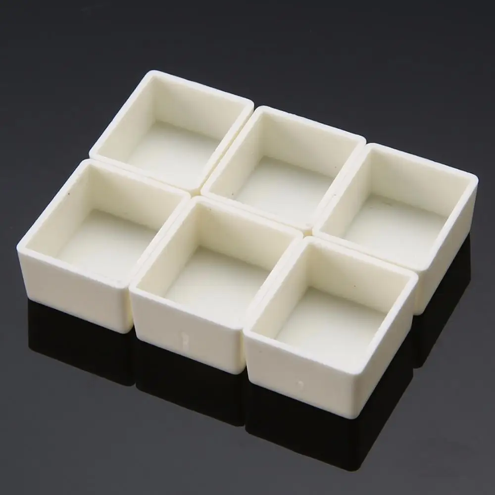 40Pcs Half Pan 10/40 шт. пустой кювет белый полукювет Краски Пластик водными красками пустой полный или полу-Краски кастрюли палитра художника Mayitr - Цвет: 40Pcs Half Pan