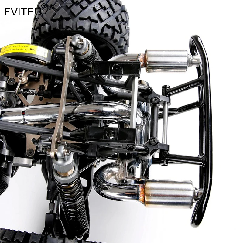 Алюминиевая rc двойная выхлопная труба с глушителем fit 1/5 HPI BAJA Rovan 5B SS 5T 5SC King Motor