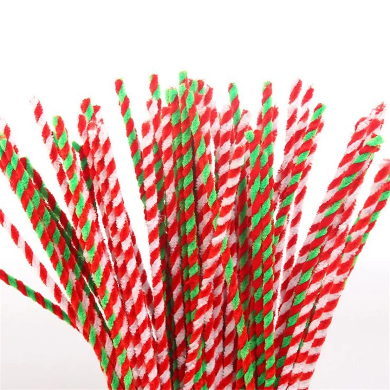 

Free Shipping Chenille Stems 29.5cm Mix Color 50pcs/lot - Christmas Children Handmade Fuzzy Sticks