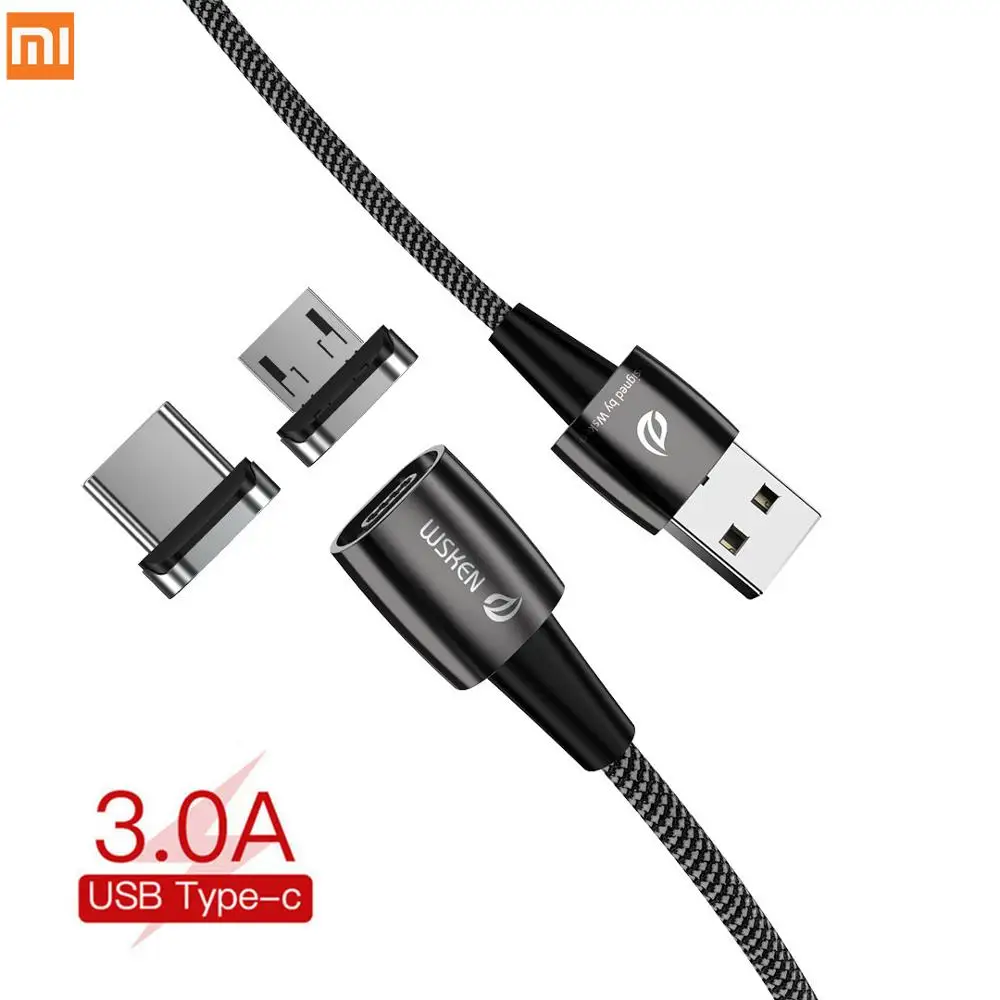 

Xiaomi Mijia Youpin WSKEN 3A Magnetic Type C Micro USB Fast Charging Data 1.2m/ 2m Cable For Samsung Huawei Xiaomi OnePlus