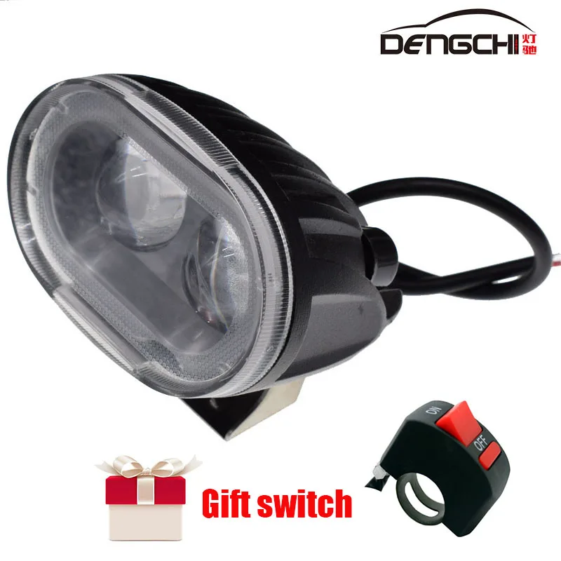 Dengchi 20W Etanche Led 12V-30V 6500K Blanc Per Moto Offroad Led Lumiere De Travail Pour Jeep Atv Suv 4Wd Camion Bateau