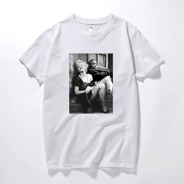 Men Streetwear 2PAC Marilyn Monroe Hip 