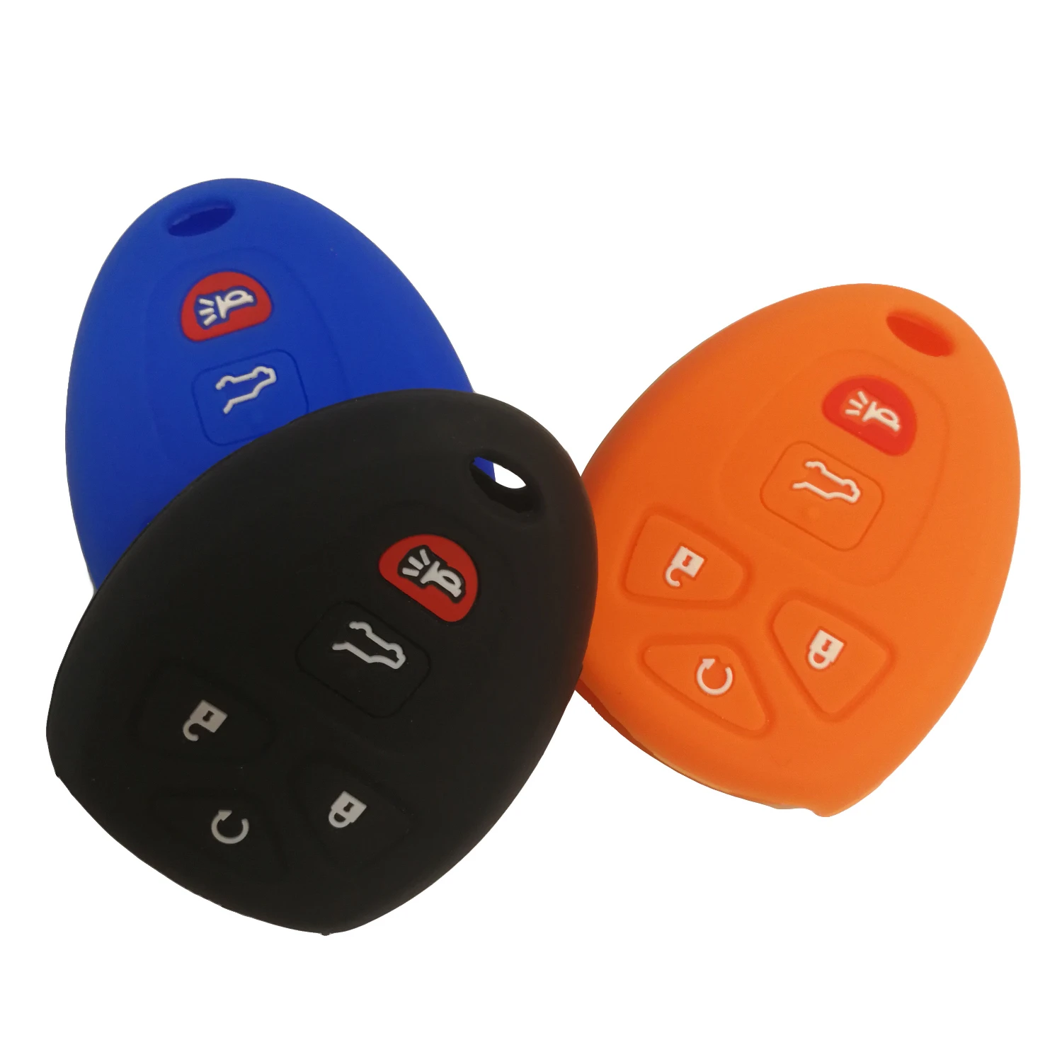 Silicone Car Key Case Cover 6 Buttons For GMC YUKON CHEVROLET SUBURBAN TAHOE