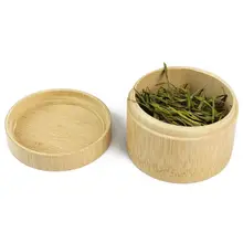 Mini boîte à thé ronde en bambou boîte de rangement Maccha boîte de rangement colonne pot à thé Caddy mallette de rangement organisateur à la main