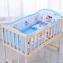 Детский комплект постельного белья 120*65 см, хлопковый комплект для кроватки, детская подушка-бампер, подушка для матраса, детское постельное белье, защита для головы, кровать с Минни