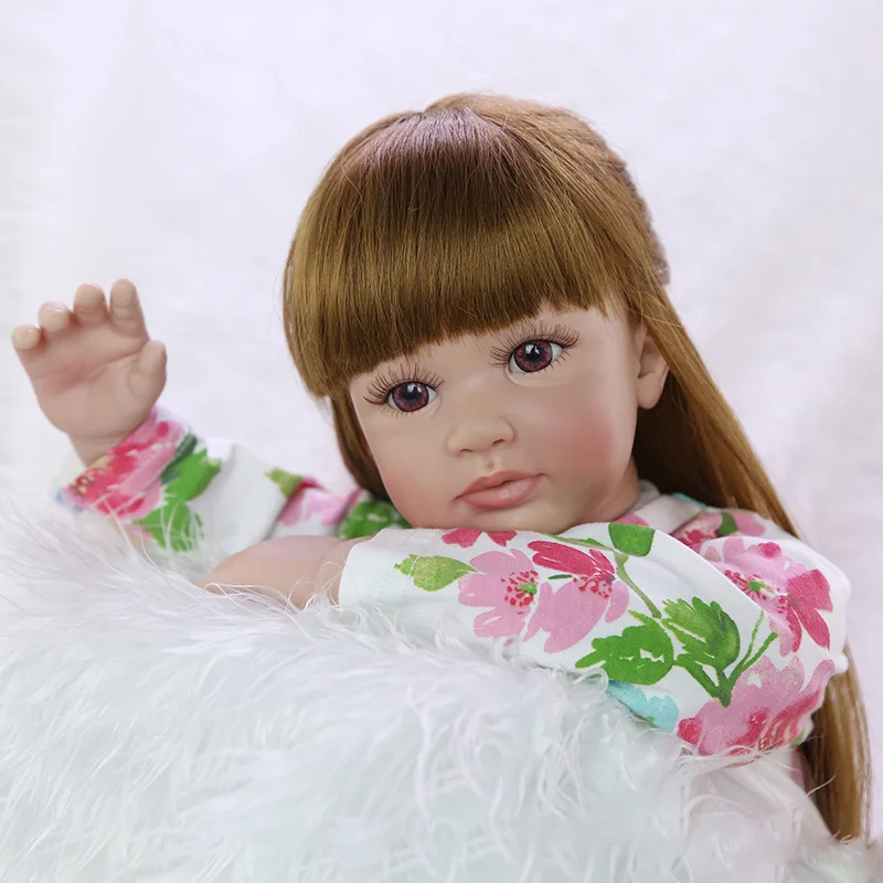 60CM Reborn Baby Girl Doll Soft Handmade Silicone Princess Doll Lifelike Reborn Babies Toy For Kids Birthday Christmas Gift