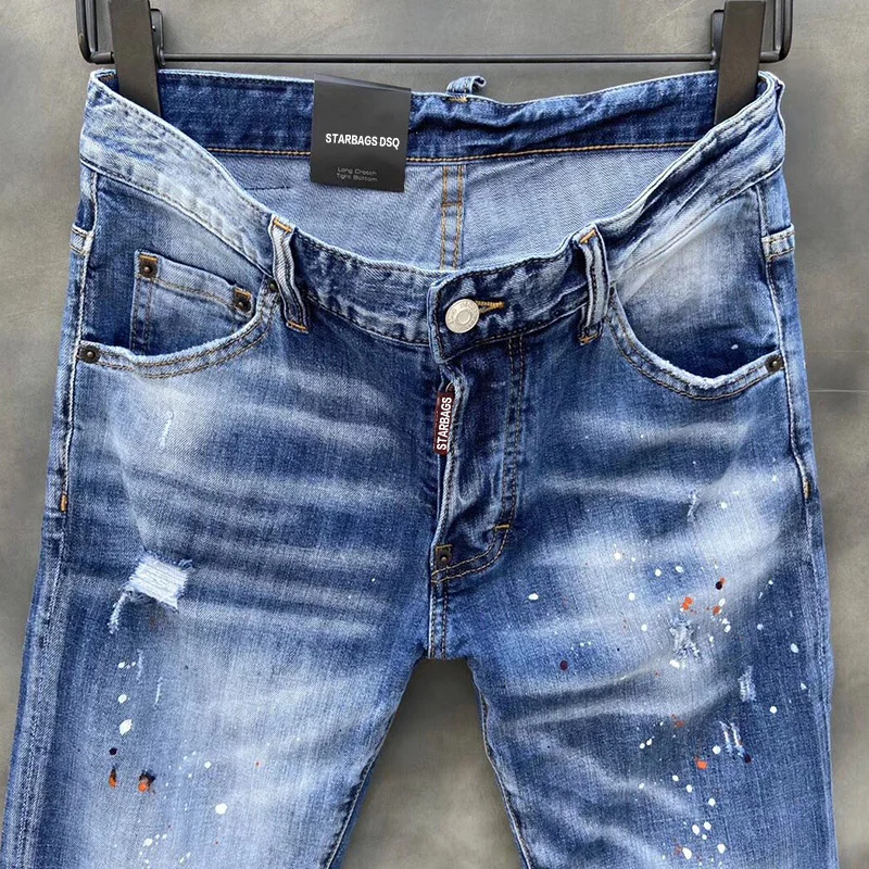 Джинсы Starbags dsq мужские четырехсезонные эластичные повседневные штаны в стиле