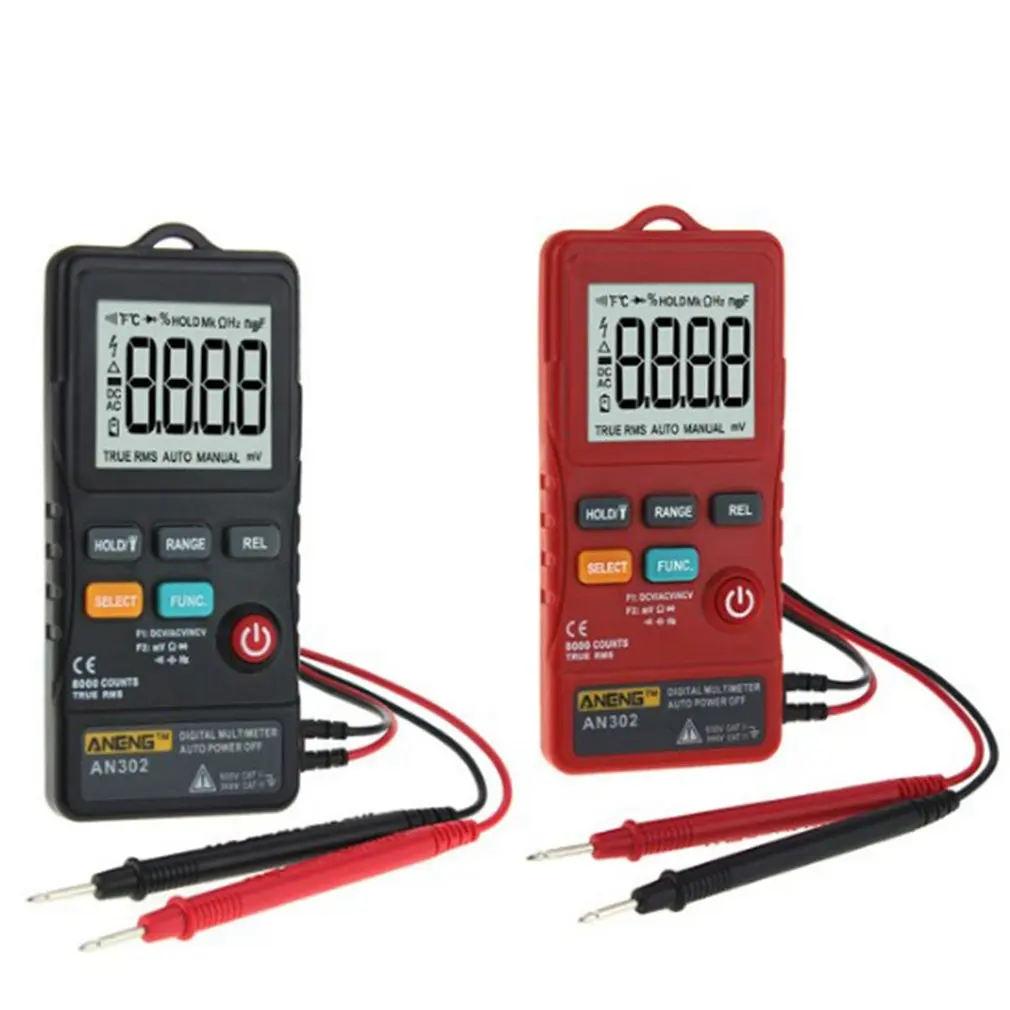 

Aneng An-302 High-Precision Intelligent Gear Recognition Multimeter Electrician Maintenance Instrument Universal Table