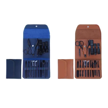

16pcs/set Manicure Cutters Nail Clipper Set Toe Nail Clipper Pedicure Nail Care Set Cutters Cuticle Clippers Kit Case