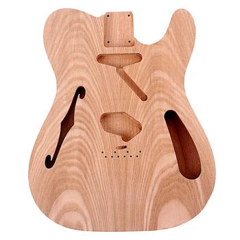 

HOT-Unfinished Electric Guitar Body Blank Guitar Body Barrel DIY Mahogany Wood Body Guitar Parts Accessories for Guitar