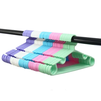 

5/10/20pcs/set Kids Clothes Hanger Plastic Windproof Anti Slip Children Coats Display Rack Wet Dry Hook Baby Clothes Organizer