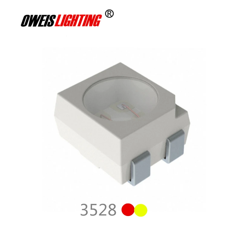 Двухцветные светодиоды LAY T67B 3528 (янтарно красный + желтый) 20 светильник т. световые