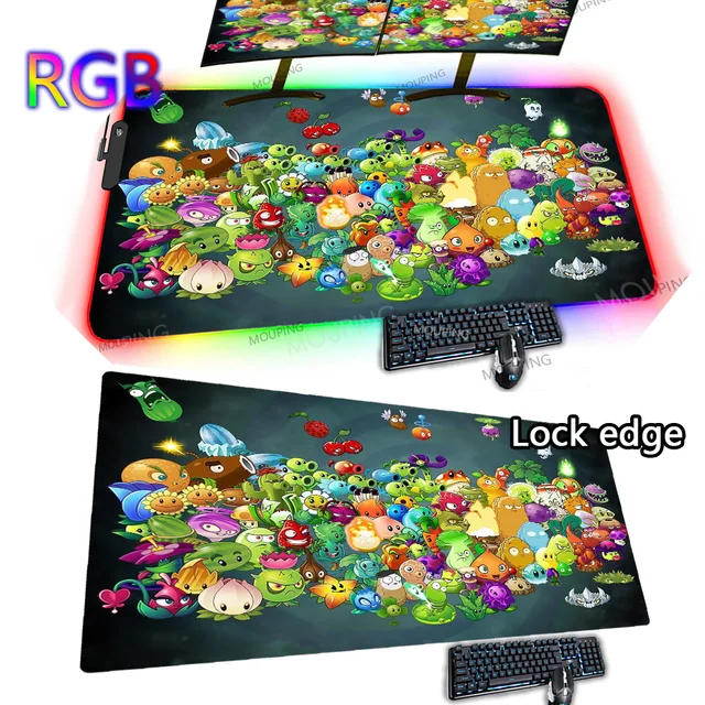 Desk Mat 1200x600 Plants Vs Zombies Mouse Pad 100x50 Carpet Mouse Computer Extra Large Gaming Mat Huge Rug Rgb Led Backlit Anime 7