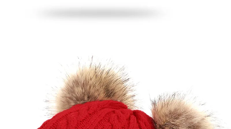 Детская шапка, вязаная Милая шапка для девочек, BoysBig Pom pom Beanie, детские шапки для девочек и мальчиков, теплая вязаная зимняя детская шапка из натурального енота F