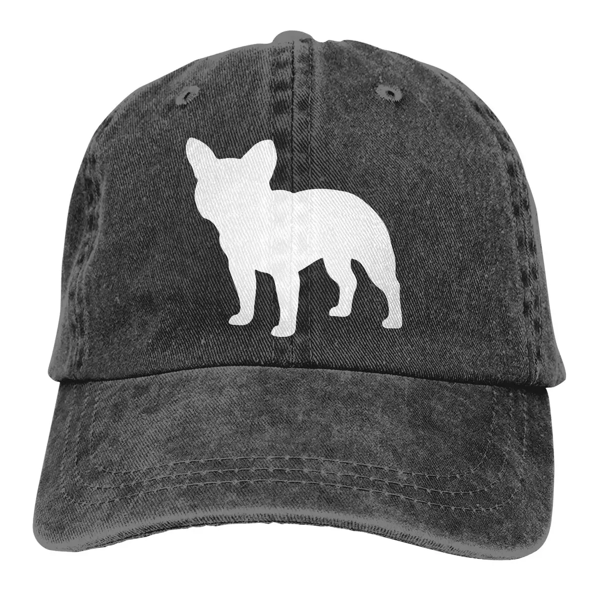 Унисекс Регулируемая хлопковая джинсовая бейсболка Французский бульдог милый щенок папа шляпа