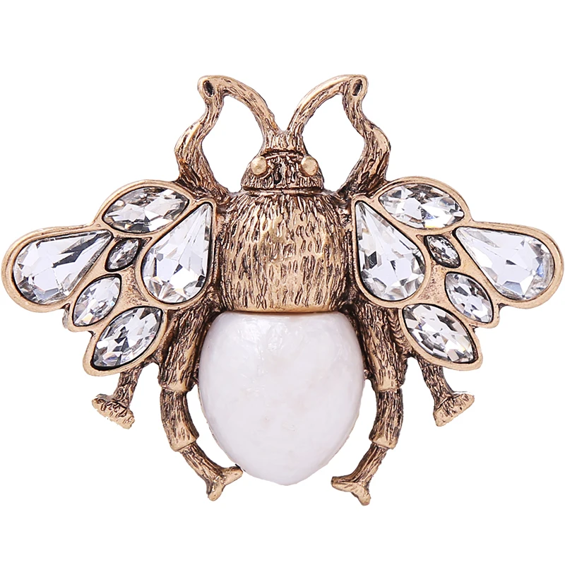 ts00197-2 brooch Индийские ювелирные изделия, серия насекомых, брошь, золото, акрил, жемчуг, шикарные винтажные булавки, женские модные ювелирные изделия, Новое поступление - Окраска металла: ts00197-2 brooch