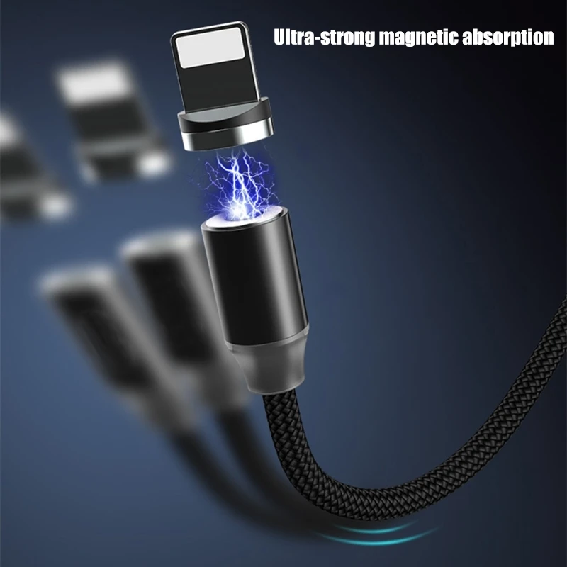 Магнитный USB кабель для зарядки и передачи данных для type-C IOS iPhone Android Micro USB кабель для быстрой зарядки и синхронизации данных для смартфонов